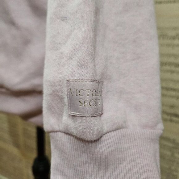 Victoria's Secret Baby Pink Full Zip Hoodie Sweater Small Medium - Picture 6 of 8